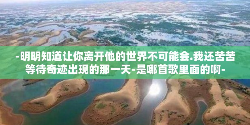 -明明知道让你离开他的世界不可能会.我还苦苦等待奇迹出现的那一天-是哪首歌里面的啊-