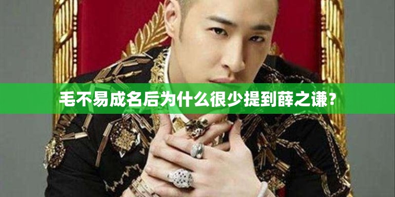 毛不易成名后为什么很少提到薛之谦? 毛不易成名后为什么很少提到薛之谦?