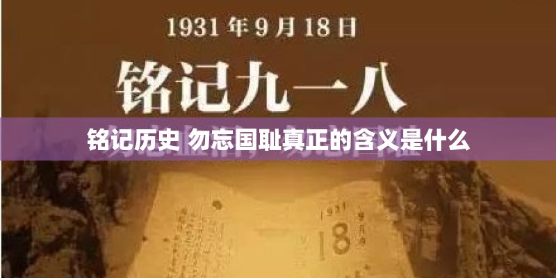 铭记历史 勿忘国耻真正的含义是什么
